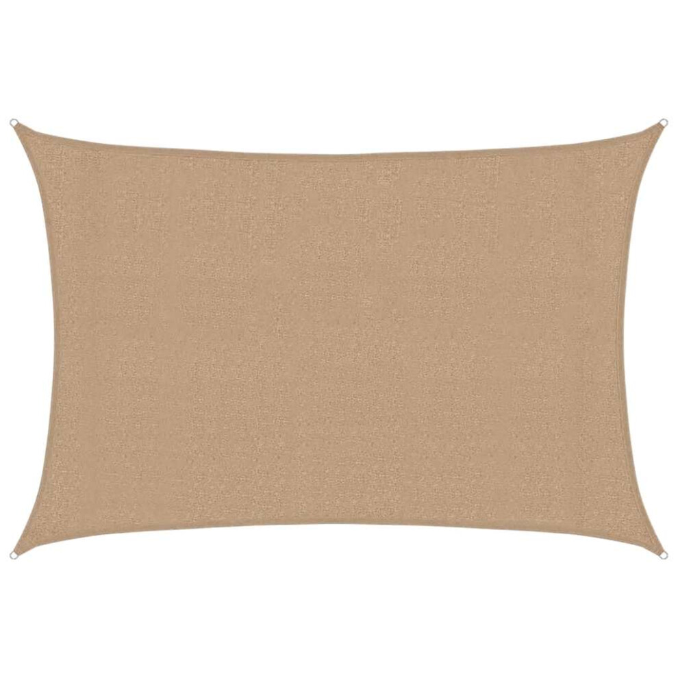 Vidaxl Sunshade Sail 160 G/M² Taupe 3X4 M Hdpe Balcony Patio Sunscreen Canopy