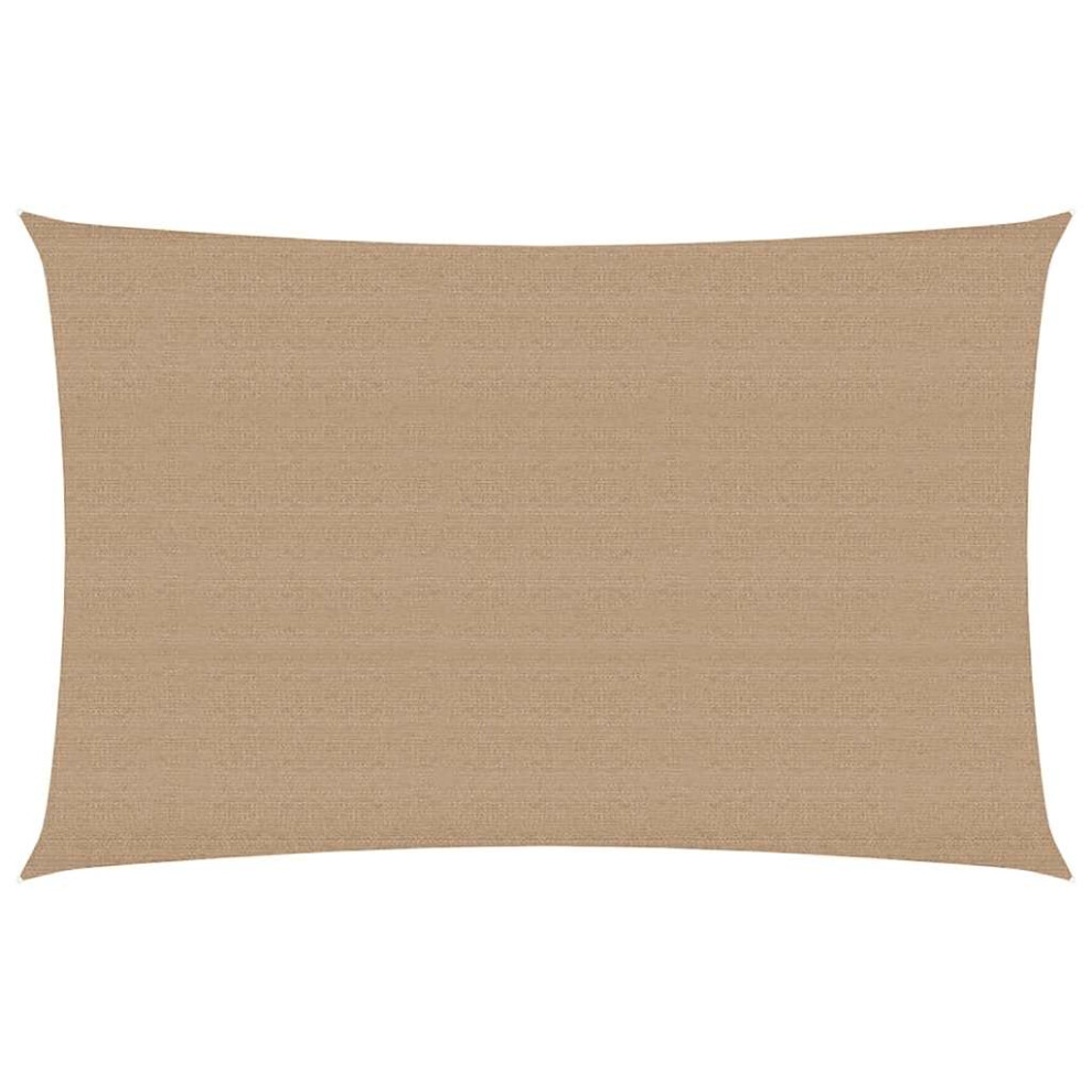 Vidaxl Sunshade Sail 160 G/M² Taupe 3X5 M Hdpe Balcony Patio Sunscreen Canopy