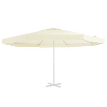 vidaXL Replacement Fabric for Outdoor Parasol Sand 515 cm Umbrella Cloth Cover