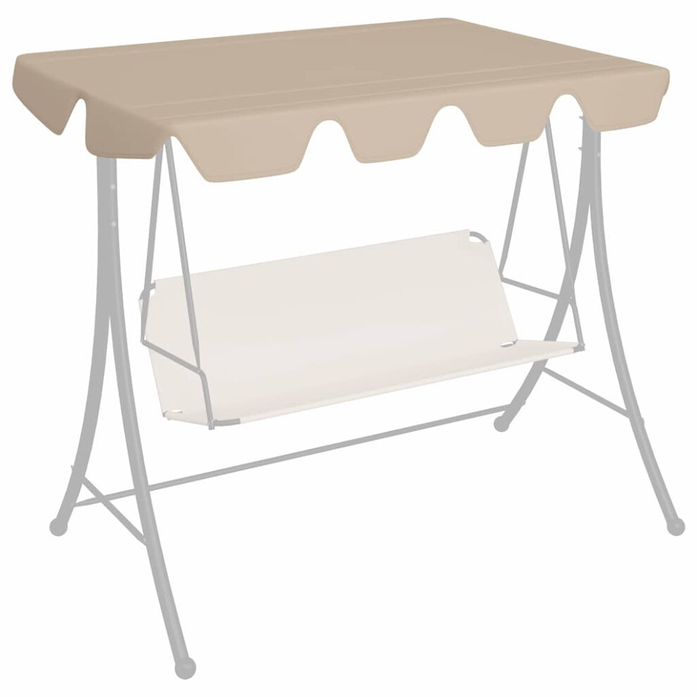 Vidaxl Replacement Canopy For Garden Swing Outdoor Sunshade Gazebo Top Beige