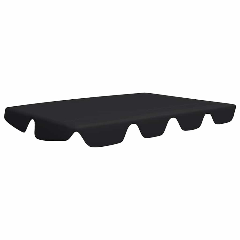 Vidaxl Replacement Canopy For Garden Swing Outdoor Sunshade Gazebo Top Black