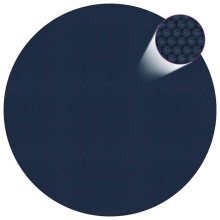 vidaXL Floating PE Solar Pool Flim 250 cm Black and Blue Pond Cover Protector
