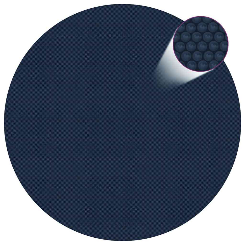 Vidaxl Floating Pe Solar Pool Flim 455 Cm Black And Blue Pond Cover Protector