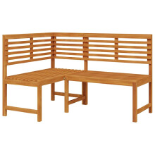 vidaXL Solid Acacia Wood Garden Corner Bench Outdoor Balcony Lounge Chair