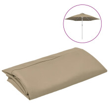 vidaXL Replacement Fabric for Outdoor Parasol Taupe Sunshade Garden Patio
