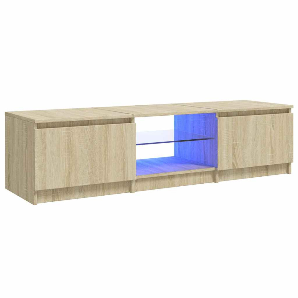 B&Q -  Tv Cabinet With Led Lights Sonoma Oak 140X40X36 Cm - Image 3