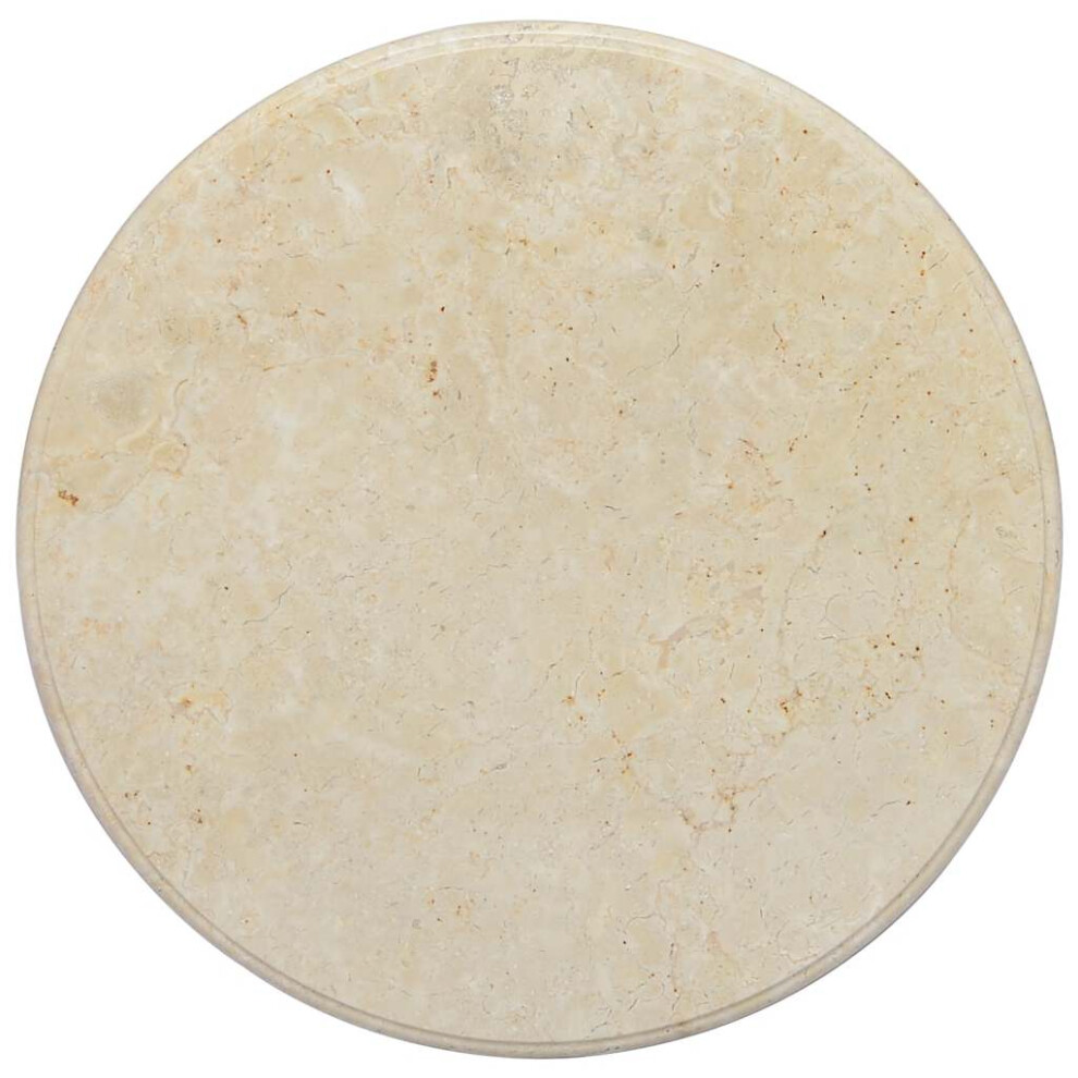 vidaXL Table Top Cream Marble Dining Replacement Coffee Garden Desk Accessory