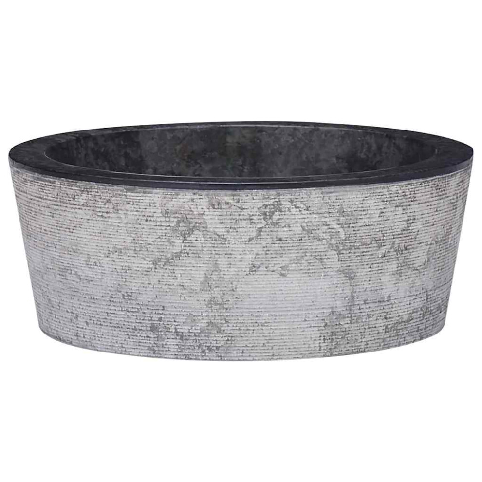 Vidaxl Sink Black Ã40X15 Cm Marble Natural Stone Basin Washroom Bathroom Home 8720286300893