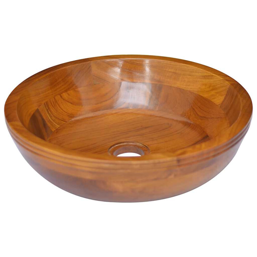 Vidaxl Basin Wash Wooden Basin Washroom Bathroom Sink Hardwood Living Space