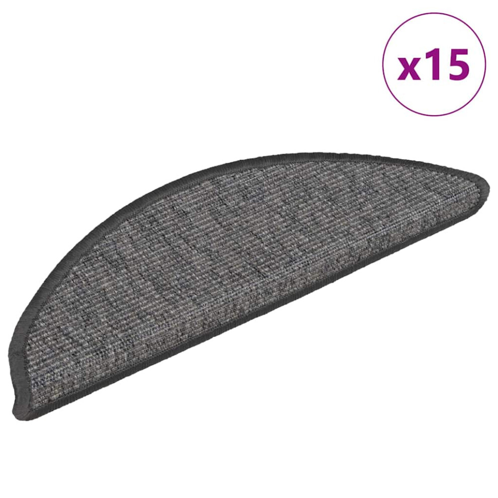New Vidaxl Stair Mats Carpet Stair Tread Rug Self-Adhesive 15 Pcs Beige And Grey Cream,Grey