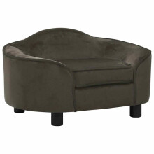 (dark grey) vidaXL Dog Sofa Plush Indoor Home Pet Supplies Dog Couch Sofa Multi Colours