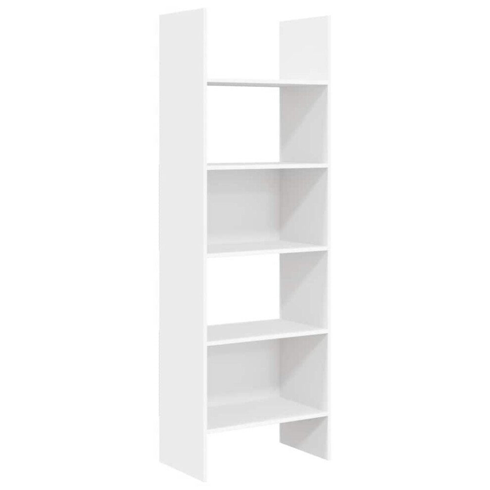 Vidaxl Book Cabinet Engineered Wood Bookcase Standing Shelf Storage Rack White