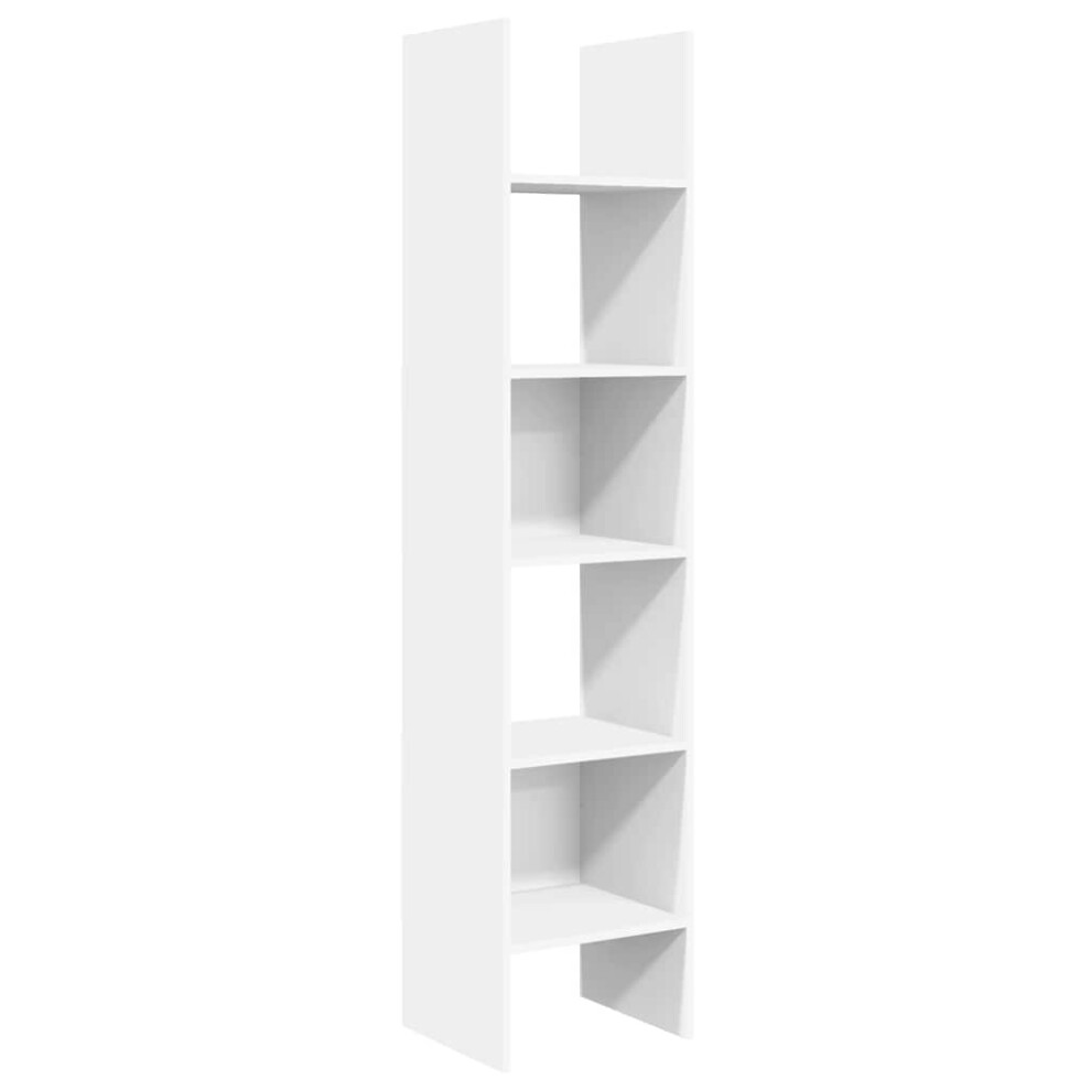 Vidaxl Book Cabinet Engineered Wood Bookcase Standing Shelf Storage Rack White
