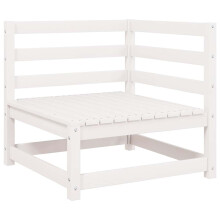 vidaXL Garden Corner Sofa Outdoor Sofa Sectional Sofa White Solid Wood Pine