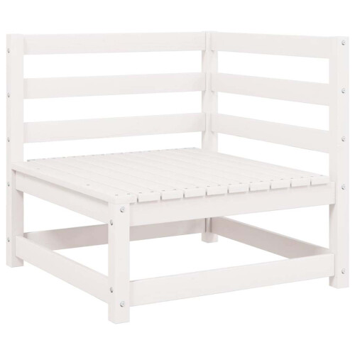 VidaXL vidaXL Garden Corner Sofa Outdoor Sofa Sectional Sofa White Solid Wood Pine