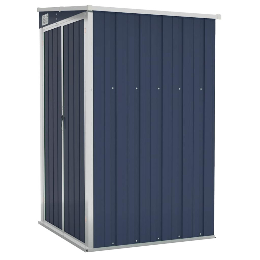 vidaXL Garden Shed - Wall-Mounted - Anthracite - 118x100x178 cm - Steel - Image 3