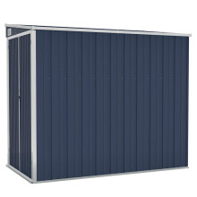 vidaXL Wall-mounted Garden Shed Anthracite Steel Terrace Tool Storage Shed