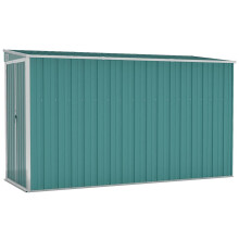 vidaXL Anbauschuppen Grün 118x288x178 cm Verzinkter Stahl