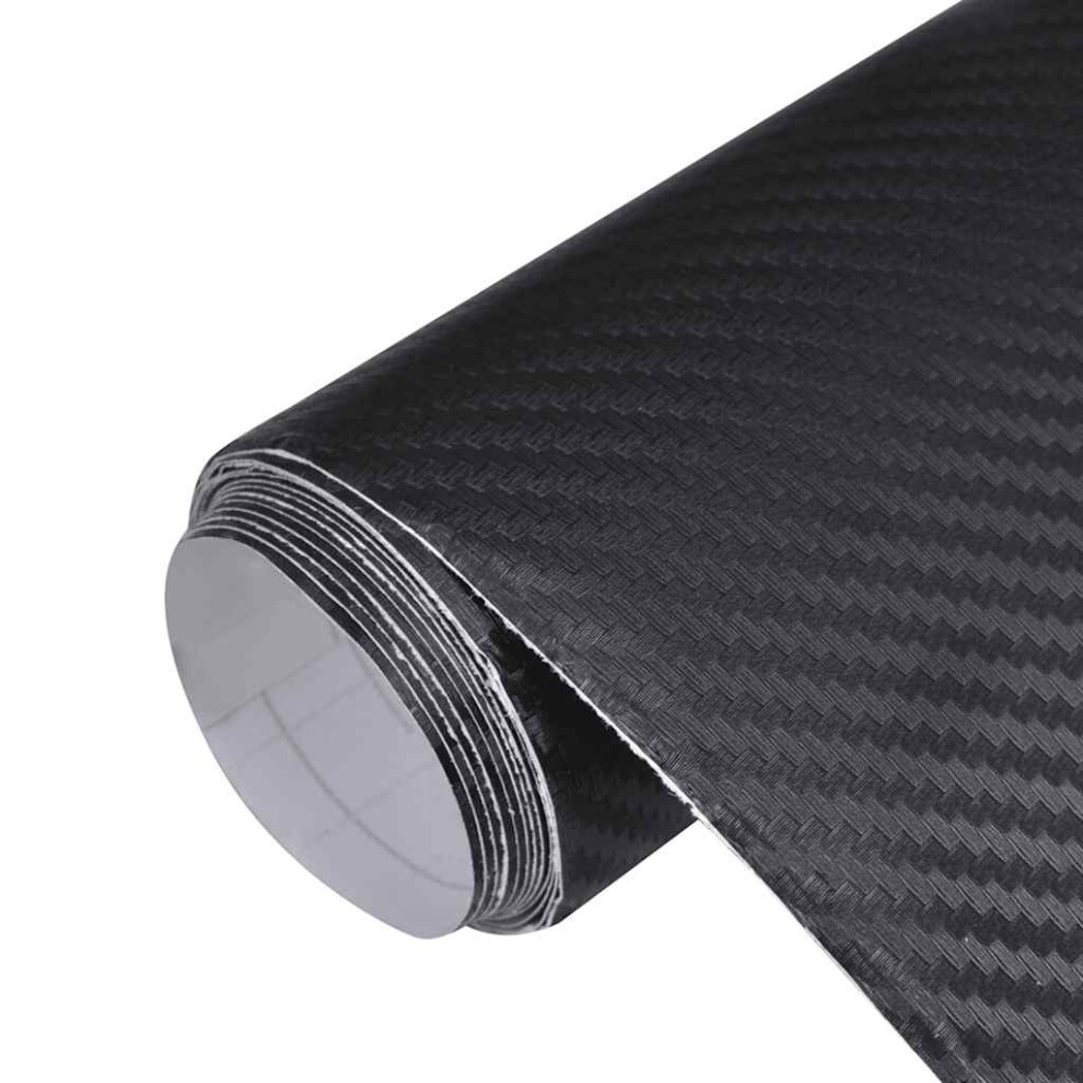 Vidaxl 2X Car Films 3D Black Wrap Sticker Sheet Vehicle Decor Protection Film