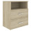 VidaXL vidaXL Bed Cabinet Sonoma Oak Bedside Side Table Storage Cabinet Nightstand 1
