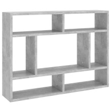 vidaXL Wall Shelf Concrete Grey Engineered Wood Hanging Wall Display Cabinet