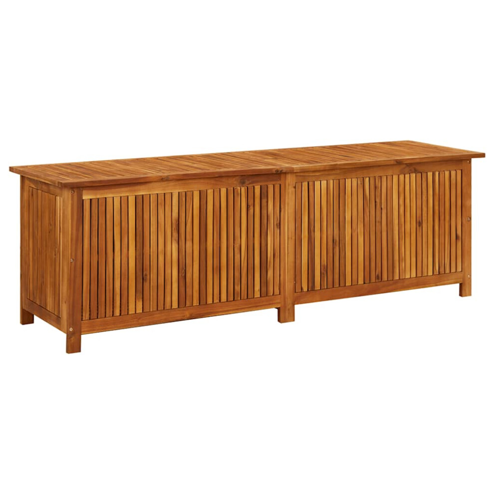 vidaXL Solid Acacia Wood Garden Storage Box Pillow Blanket Box Hallway Bench