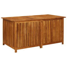 vidaXL Solid Acacia Wood Garden Storage Box Pillow Blanket Box Hallway Bench