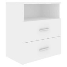 vidaXL Bed Cabinet White Home Bedroom Bedside Storage Cabinet Nightstand Set