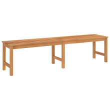 vidaXL Solid Teak Wood Garden Bench 180 cm Outdoor Terrace Patio Seating Chair