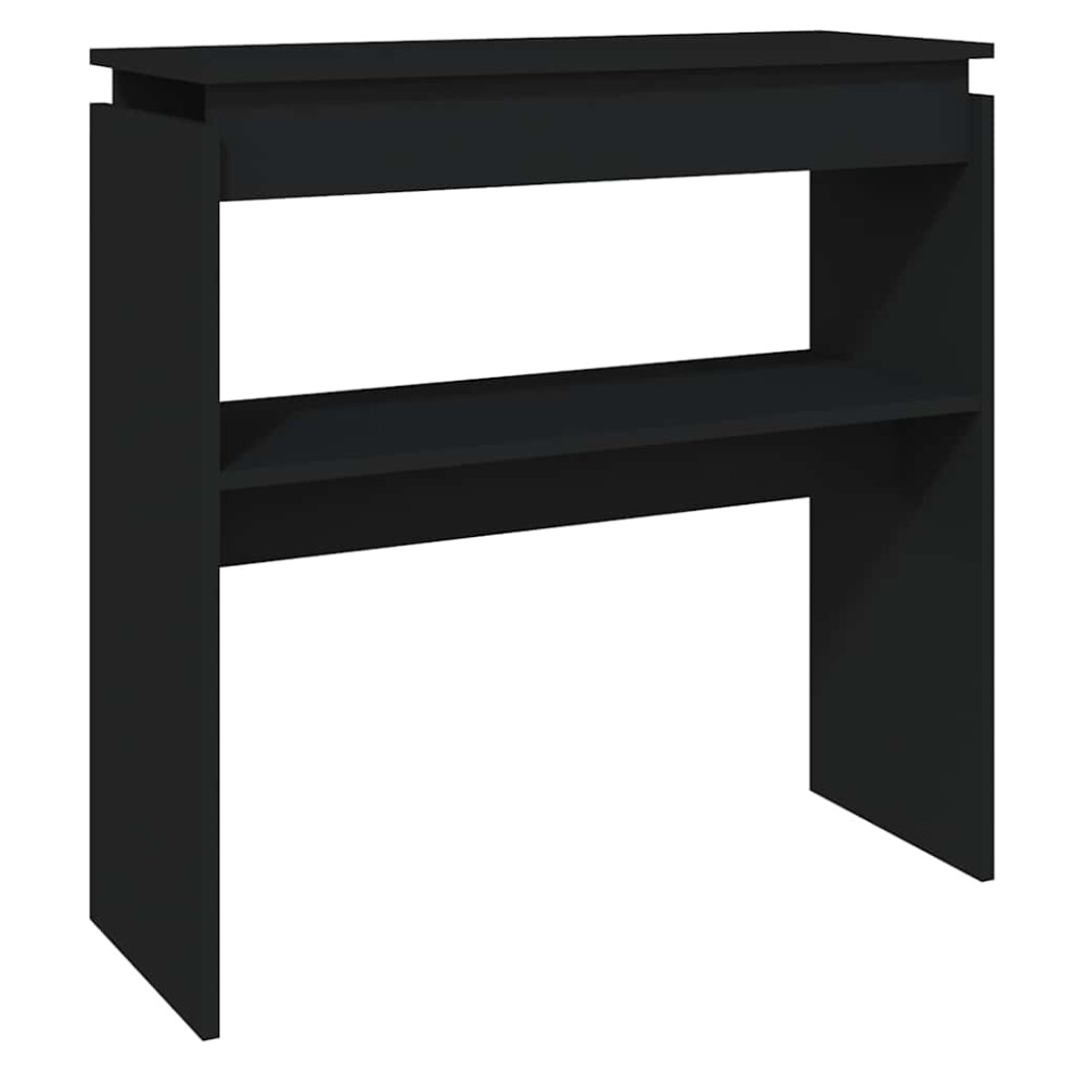 vidaXL Console Table Black Engineered Wood Living Room Couch Accent Side Table
