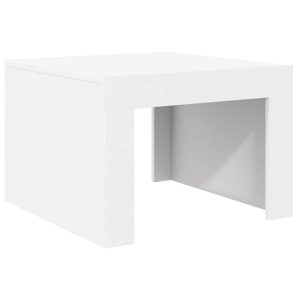 Vidaxl Coffee Table White Engineered Wood Indoor Couch Side End Sofa Table