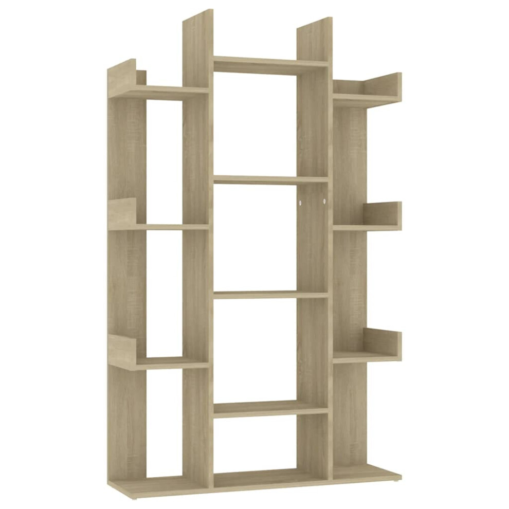 Vidaxl Book Cabinet Sonoma Oak Engineered Wood Organiser Storage Bookshelf