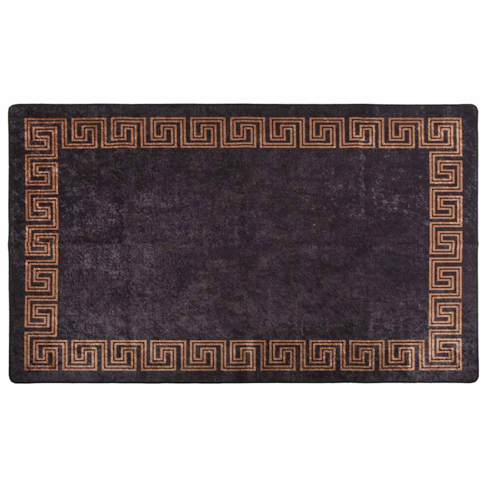 Vidaxl Rug Washable Black And Gold Anti Slip Living Room Floor Carpet Area Rug