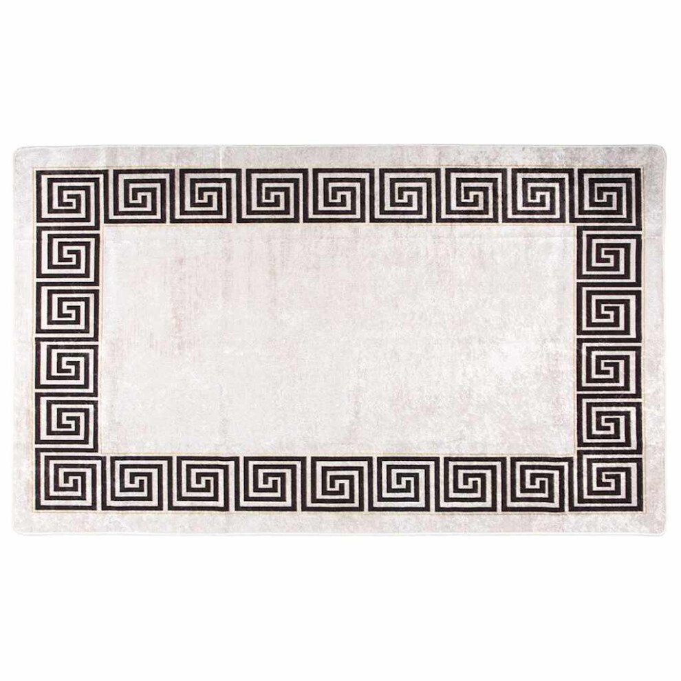 Vidaxl Rug Washable Light Beige Anti Slip Living Room Floor Carpet Area Rug