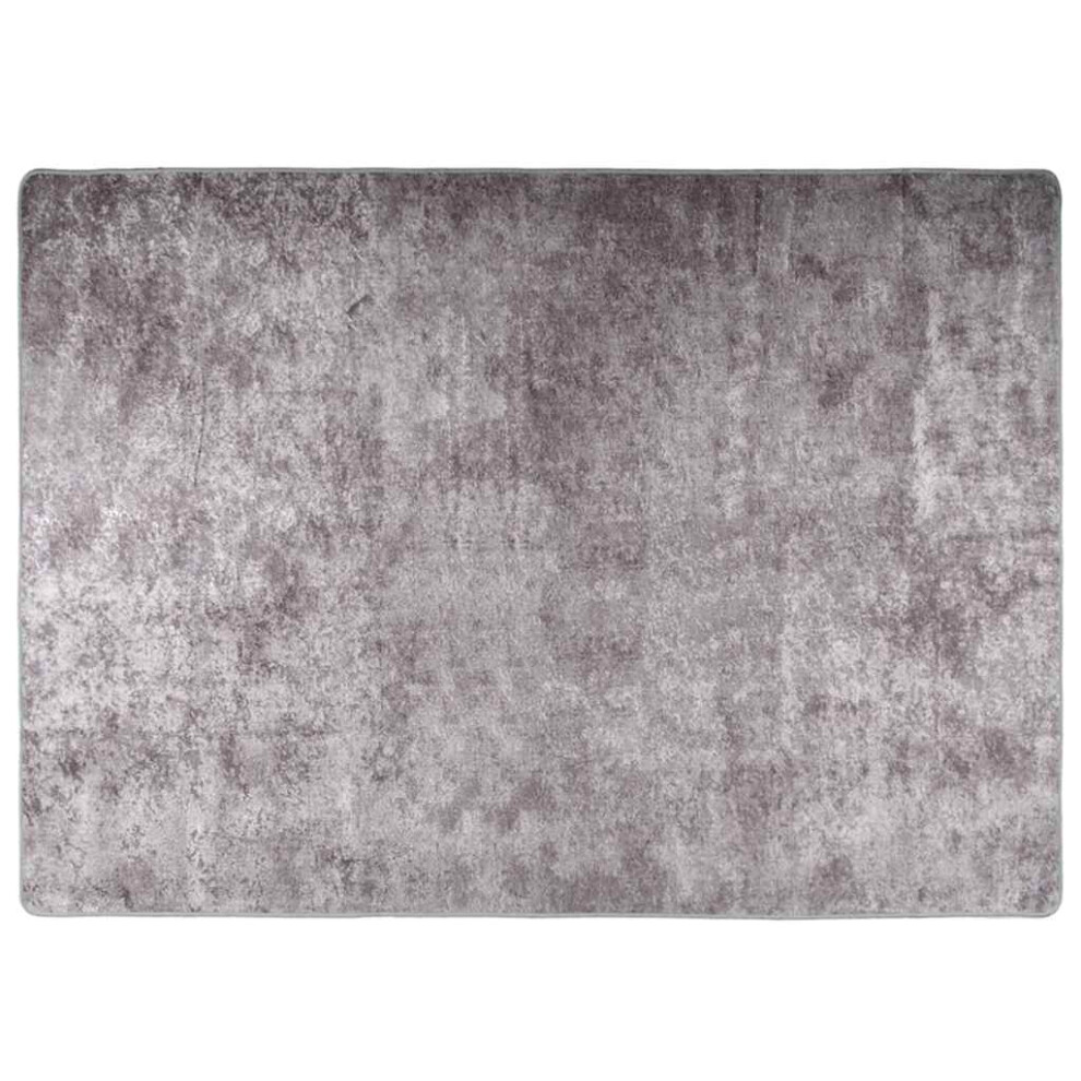 Vidaxl Rug Washable Grey Anti Slip Home Living Room Floor Carpet Area Rug