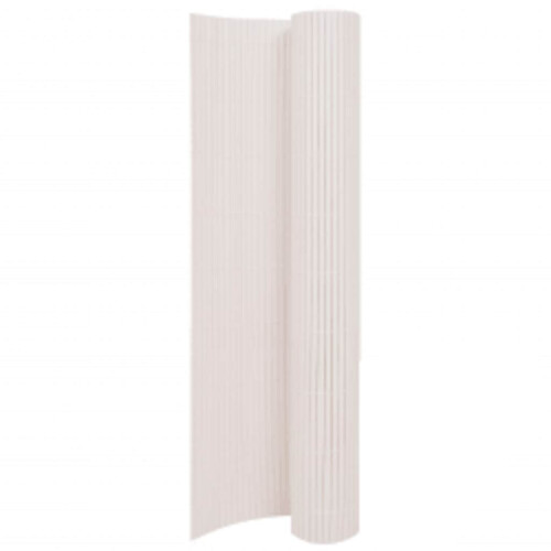 VidaXL vidaXL Gartenzaun Doppelseitig 110x400 cm Weiß