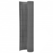 vidaXL Gartenzaun Doppelseitig 110x300 cm Grau