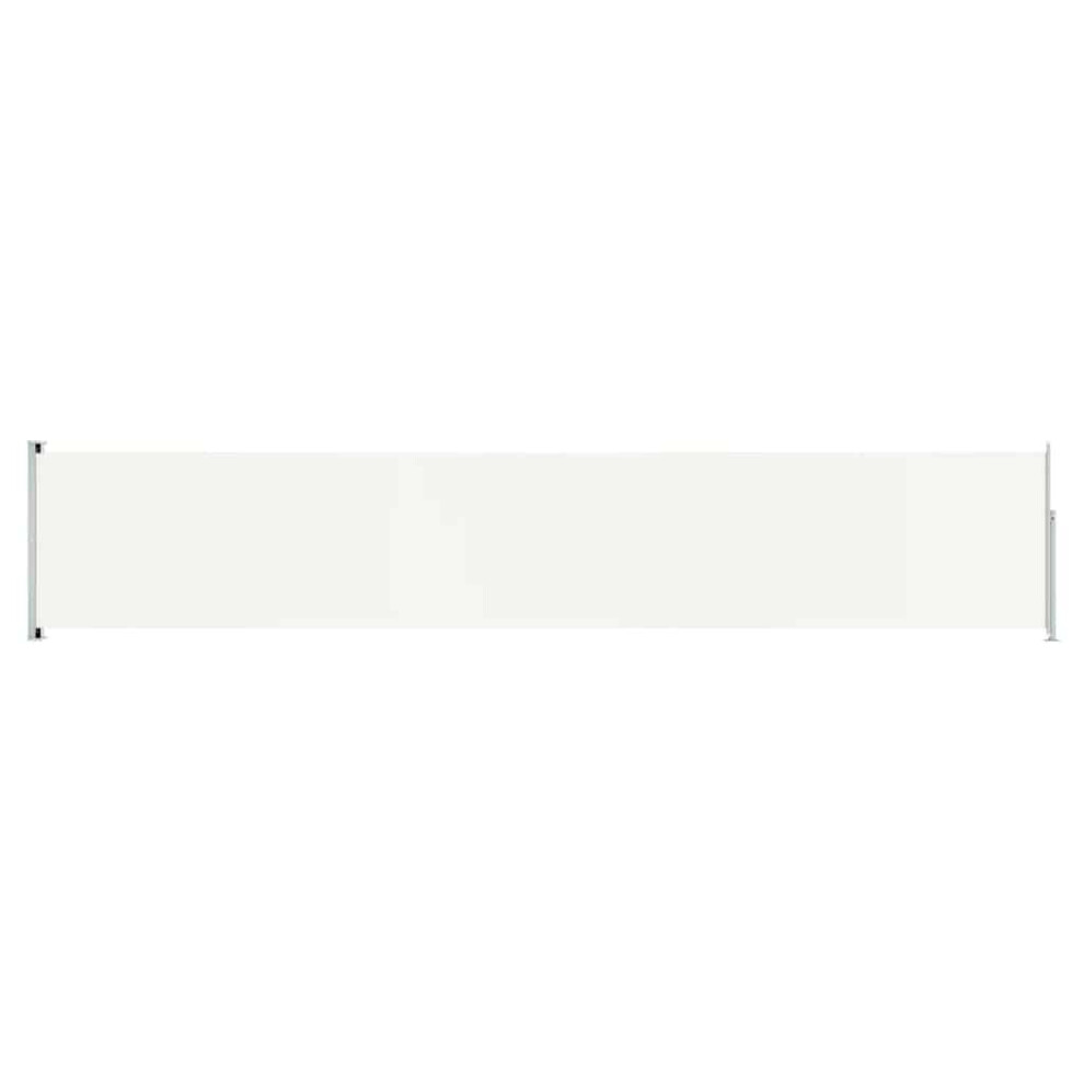 Vidaxl (Cream, 117 X 600 Cm) Retractable Side Awning Garden Privacy Screen Balcony Outdoor Screen