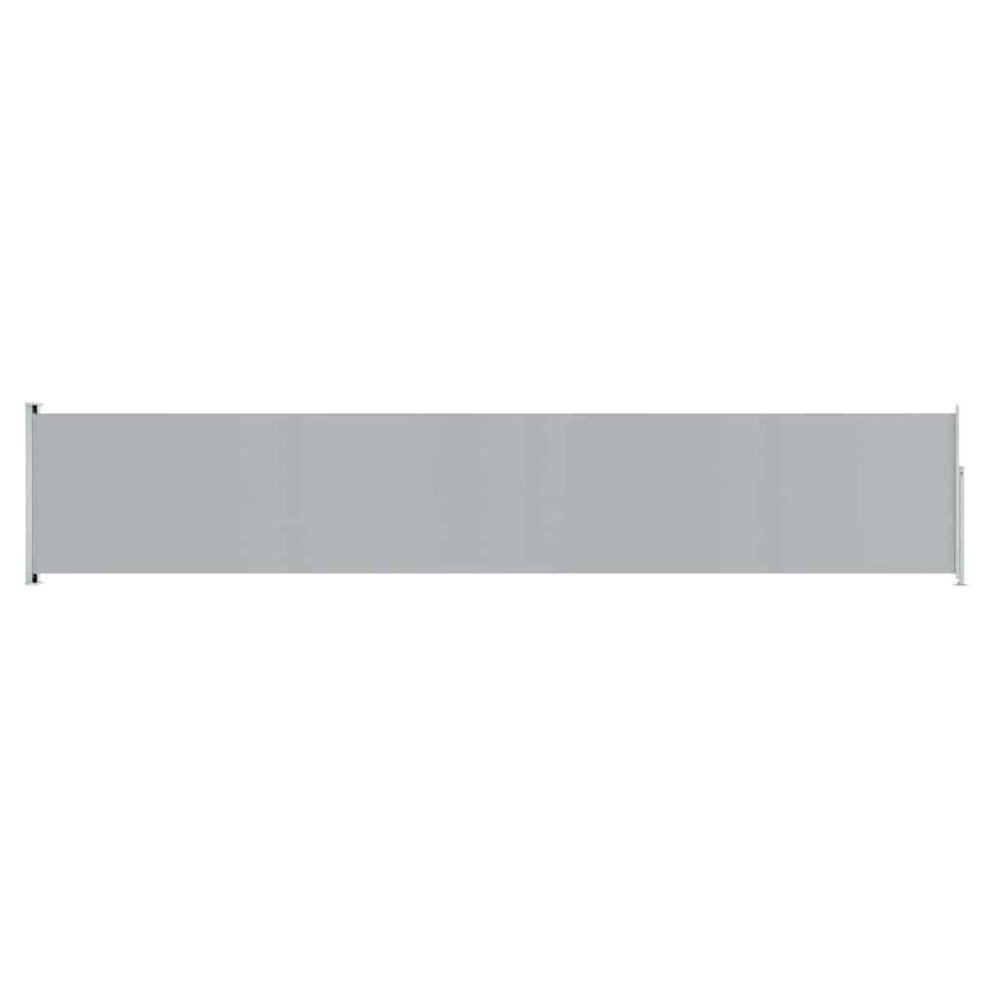 Vidaxl (Grey, 117 X 600 Cm) Retractable Side Awning Garden Privacy Screen Balcony Outdoor Screen