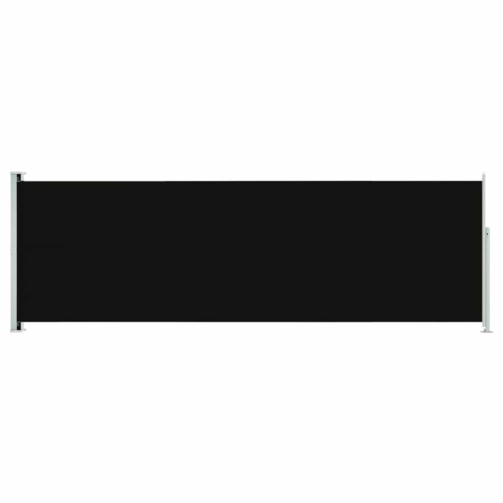 Vidaxl Black (, 200 X 600 Cm) Retractable Side Awning Garden Privacy Screen Balcony Outdoor Screen