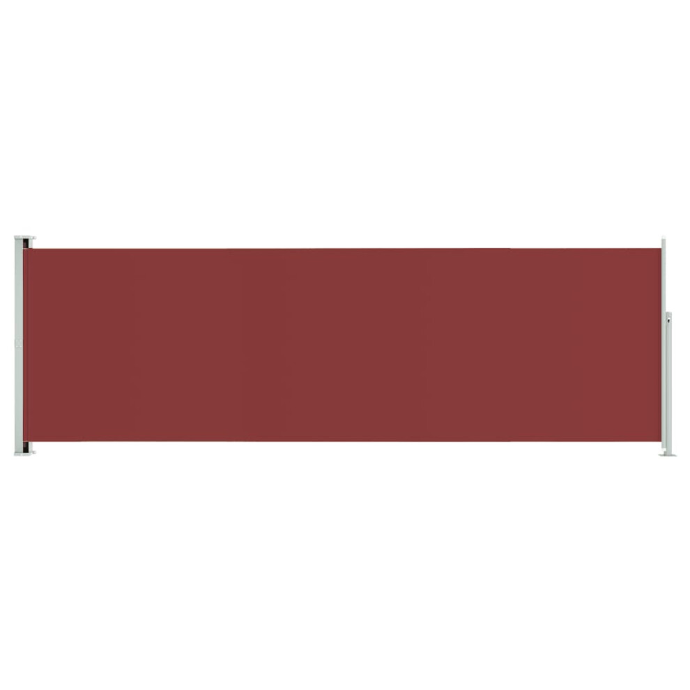 Vidaxl (Red, 200 X 600 Cm) Retractable Side Awning Garden Privacy Screen Balcony Outdoor Screen