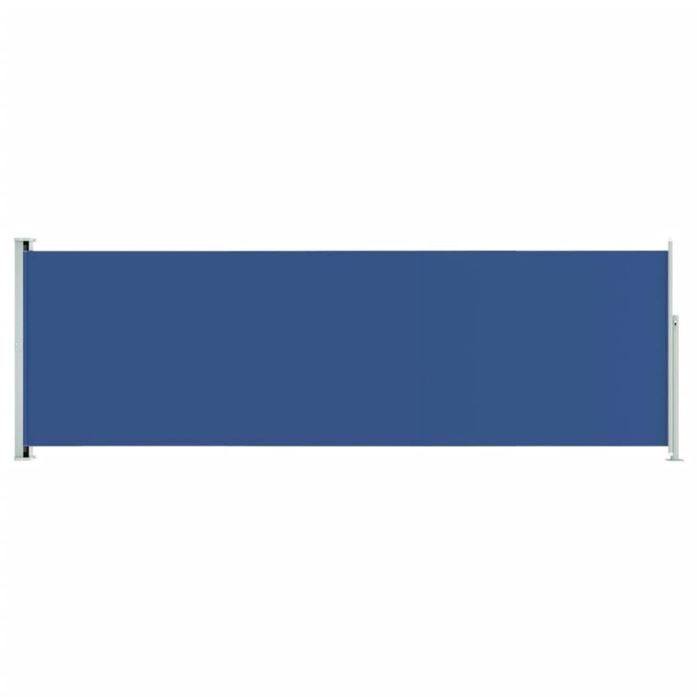 Vidaxl Blue (, 200 X 600 Cm) Retractable Side Awning Garden Privacy Screen Balcony Outdoor Screen