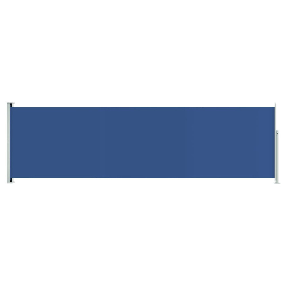 Vidaxl (Blue, 180 X 600 Cm) Retractable Side Awning Garden Privacy Screen Balcony Outdoor Screen