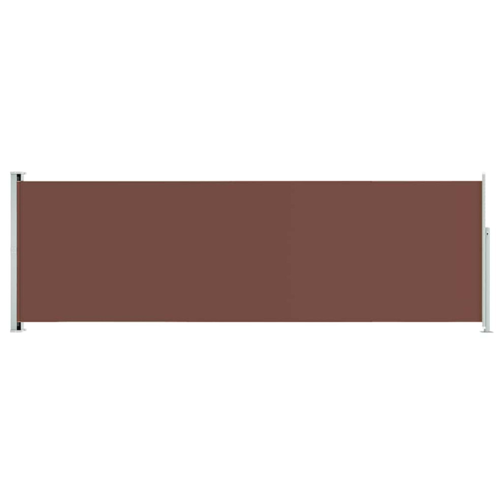 Vidaxl (Brown, 200 X 600 Cm) Retractable Side Awning Garden Privacy Screen Balcony Outdoor Screen