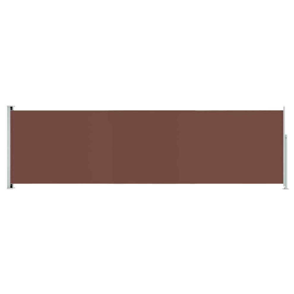 Vidaxl (Brown, 180 X 600 Cm) Retractable Side Awning Garden Privacy Screen Balcony Outdoor Screen