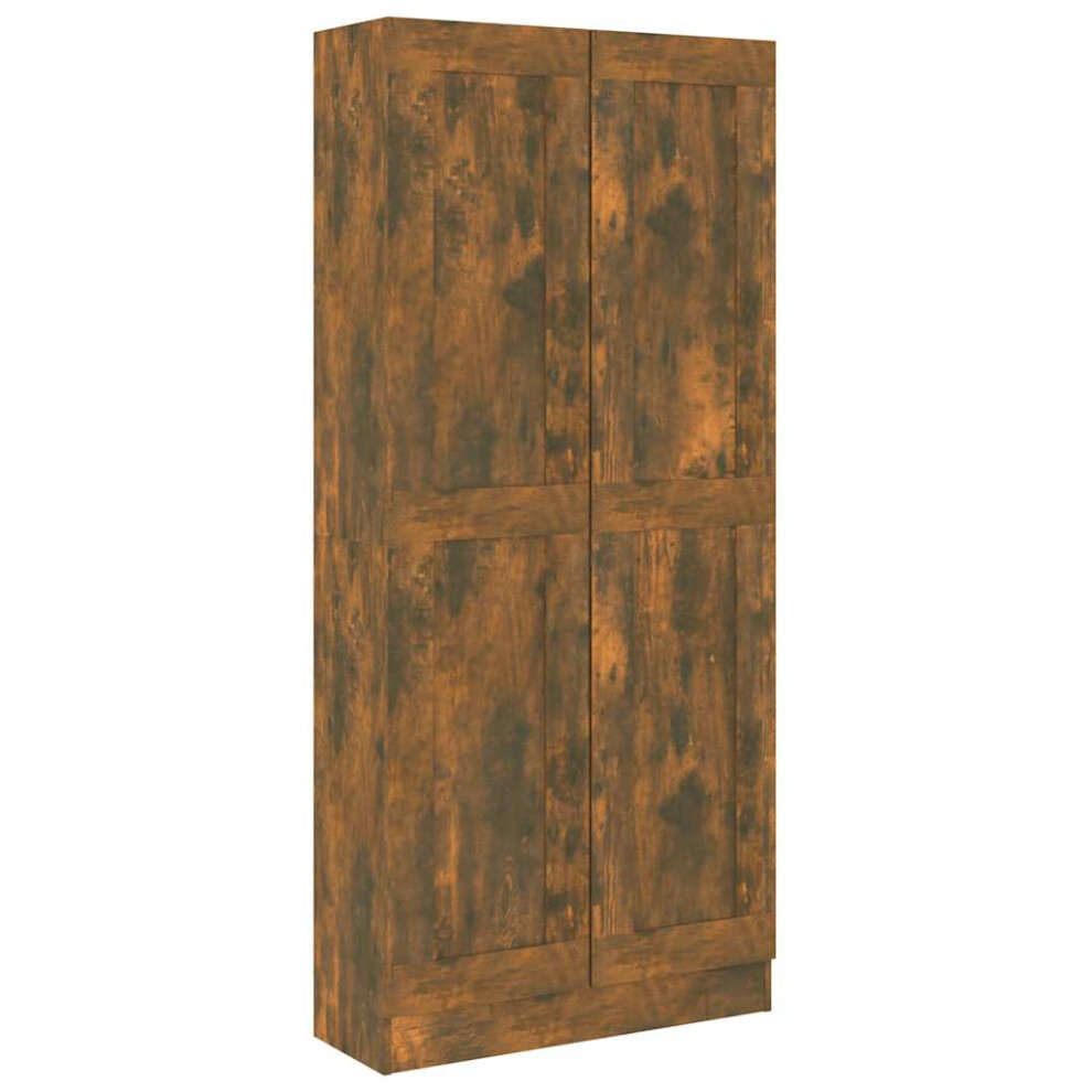 Vidaxl (Smoked Oak, 82.5 X 30.5 X 185.5 Cm) Book Cabinet Storage Rack Bookshelf Bookcase Sideboard Engineered Wood Brown