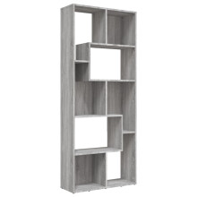 (grey sonoma) vidaXL Book Cabinet Bookshelf Bookcase Storage Rack Book Stand Engineered Wood