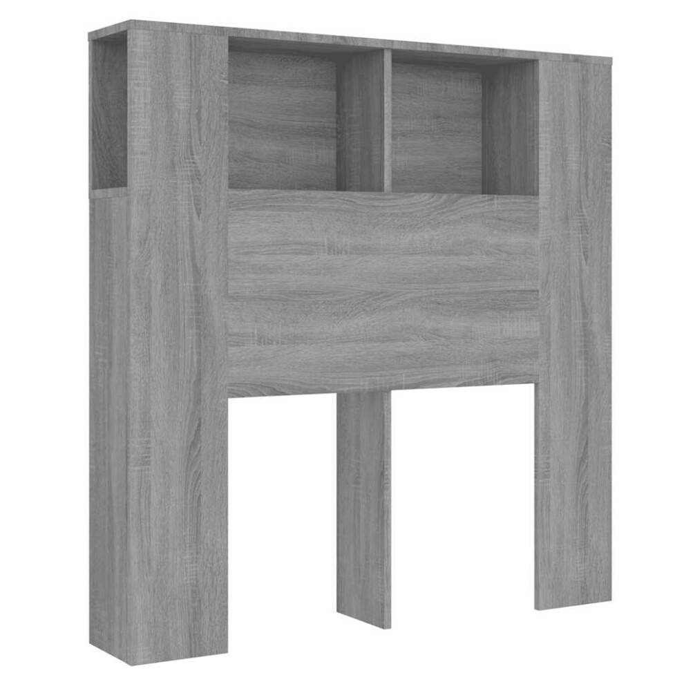 Vidaxl (Grey Sonoma) Headboard Cabinet Indoor Bookcase Headboard Furniture Multi Colours
