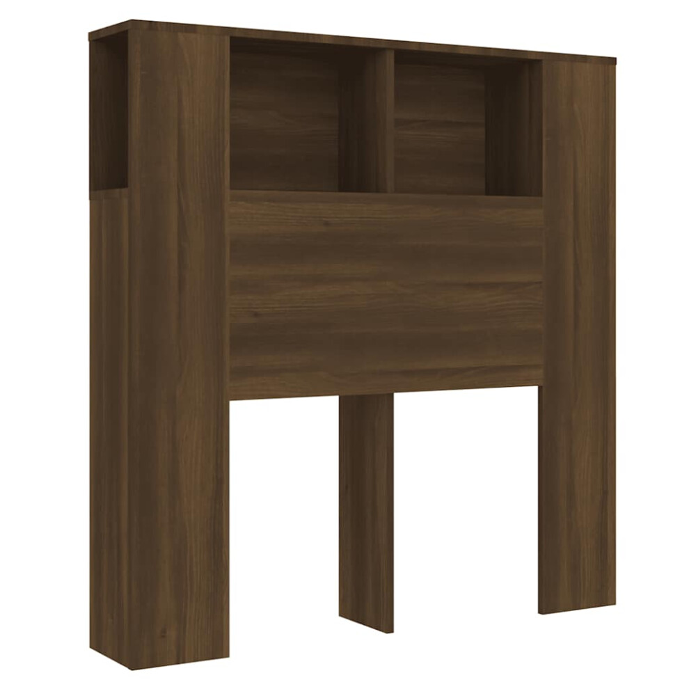 Vidaxl (Brown Oak) Headboard Cabinet Indoor Bookcase Headboard Furniture Multi Colours