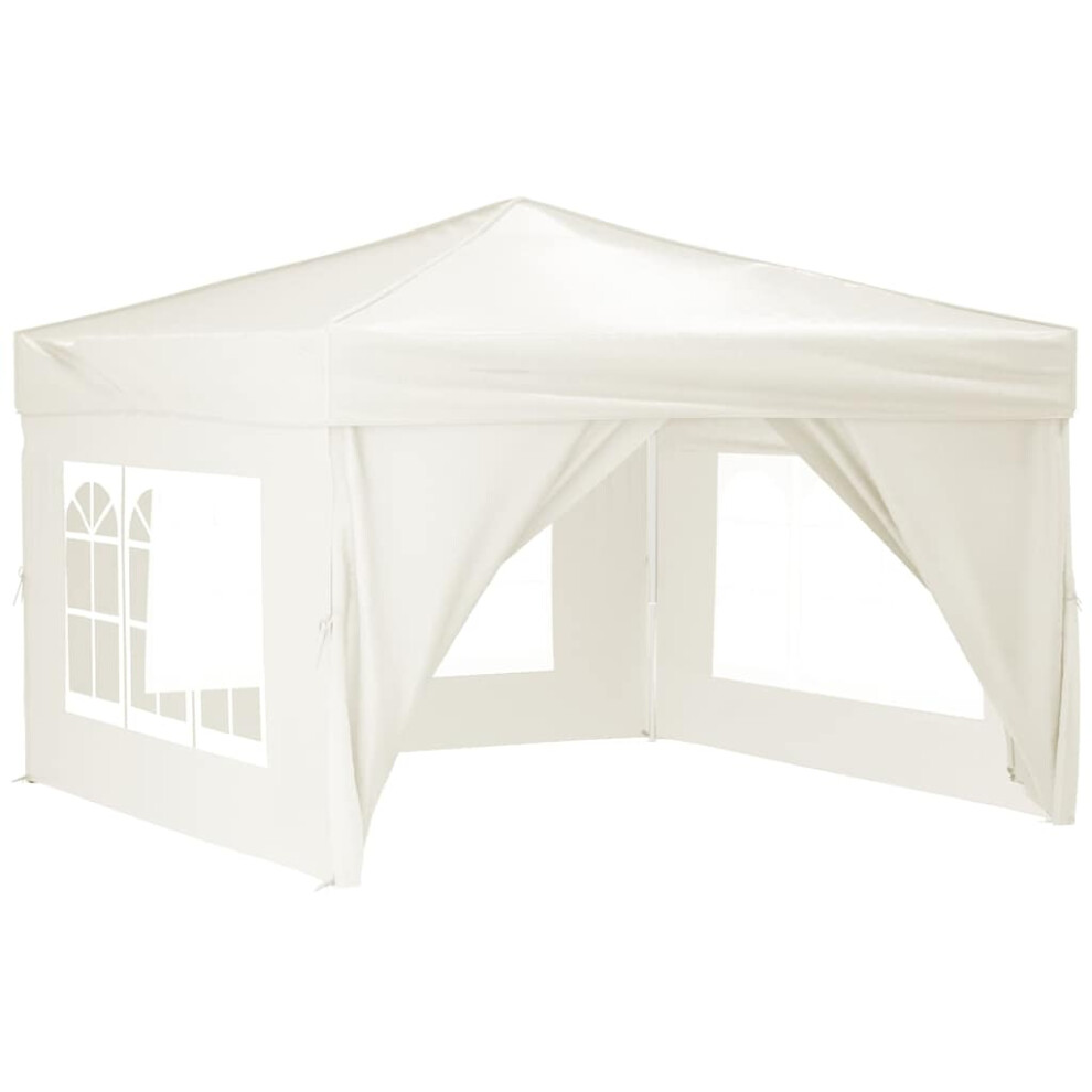 Vidaxl (, 291 X 291 X 245 Cm) Folding Party Tent With Sidewall Patio Camping Gazebo Pavilion Marquee Cream